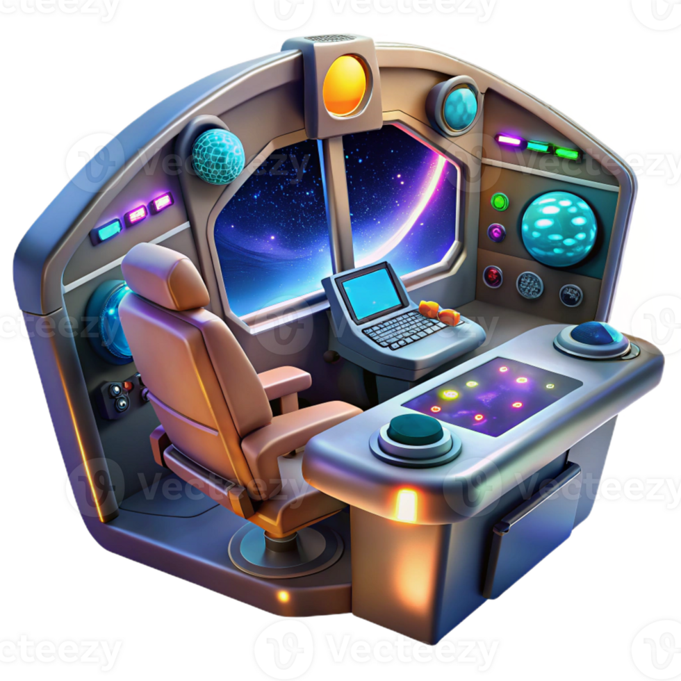magnificent rustic A Spaceship Cockpit Filled with Glowing B genuine png