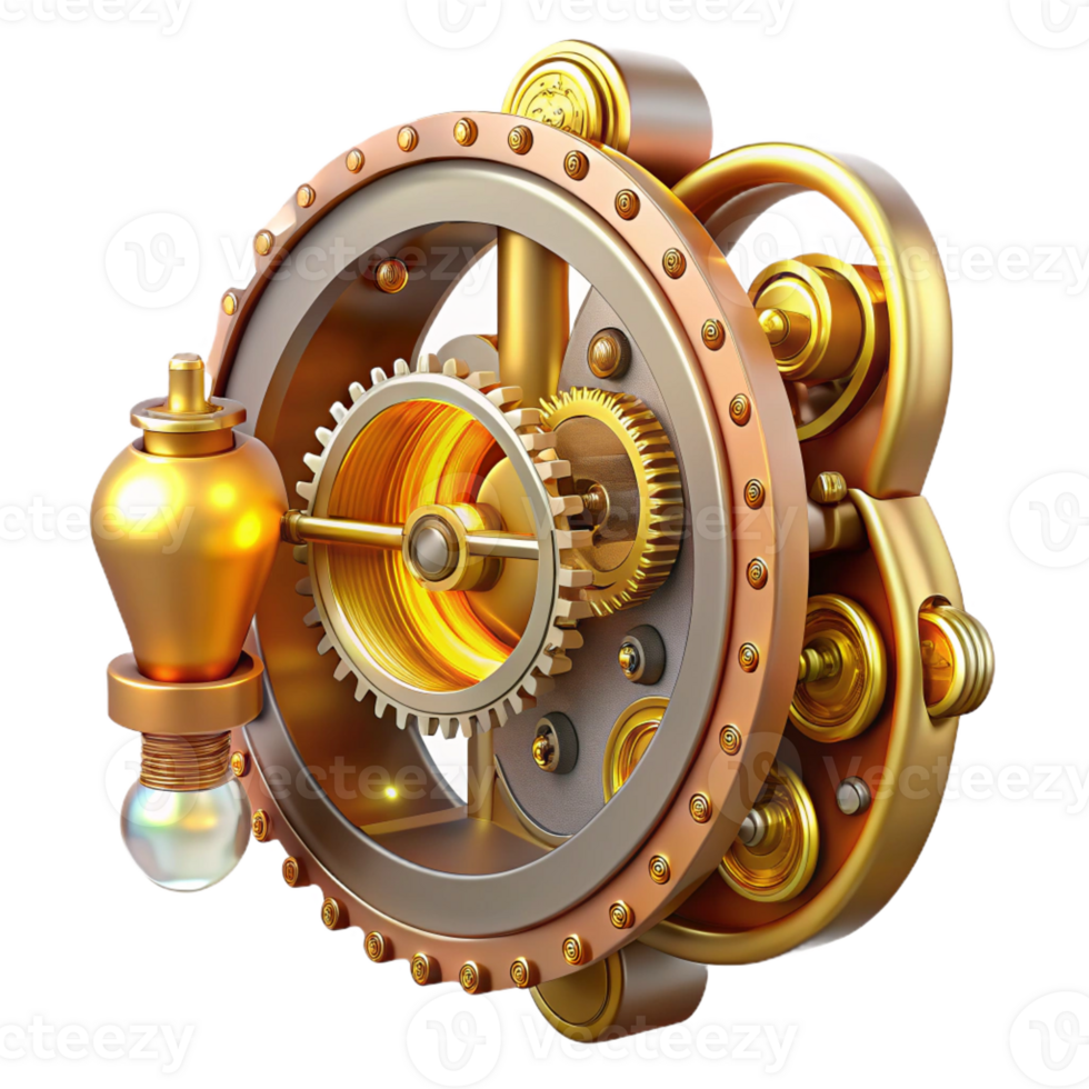 magnificent classic A Highly Detailed Intricate Clockwork Me detailed png