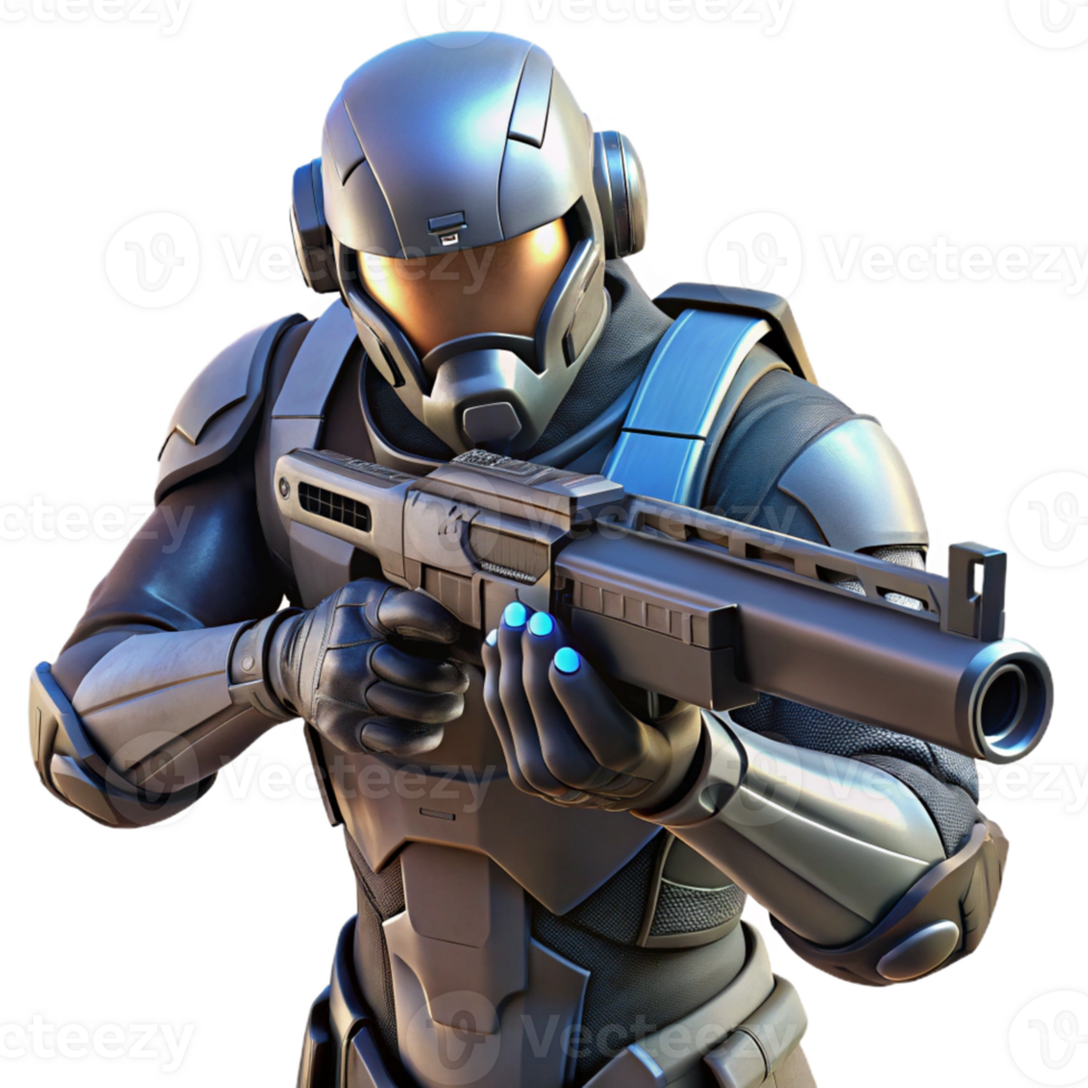 dramatic abstract A Futuristic Soldier Wearing Advanced P detailed png