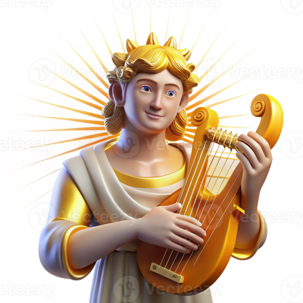 wonderful traditional A Radiant Apollo Playing a Lyre Surround original png