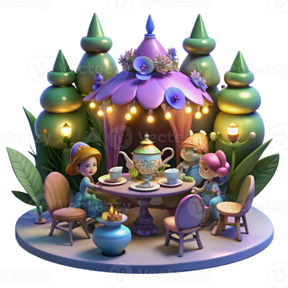 elegant modern A Whimsical Tea Party Hosted by Fairies png