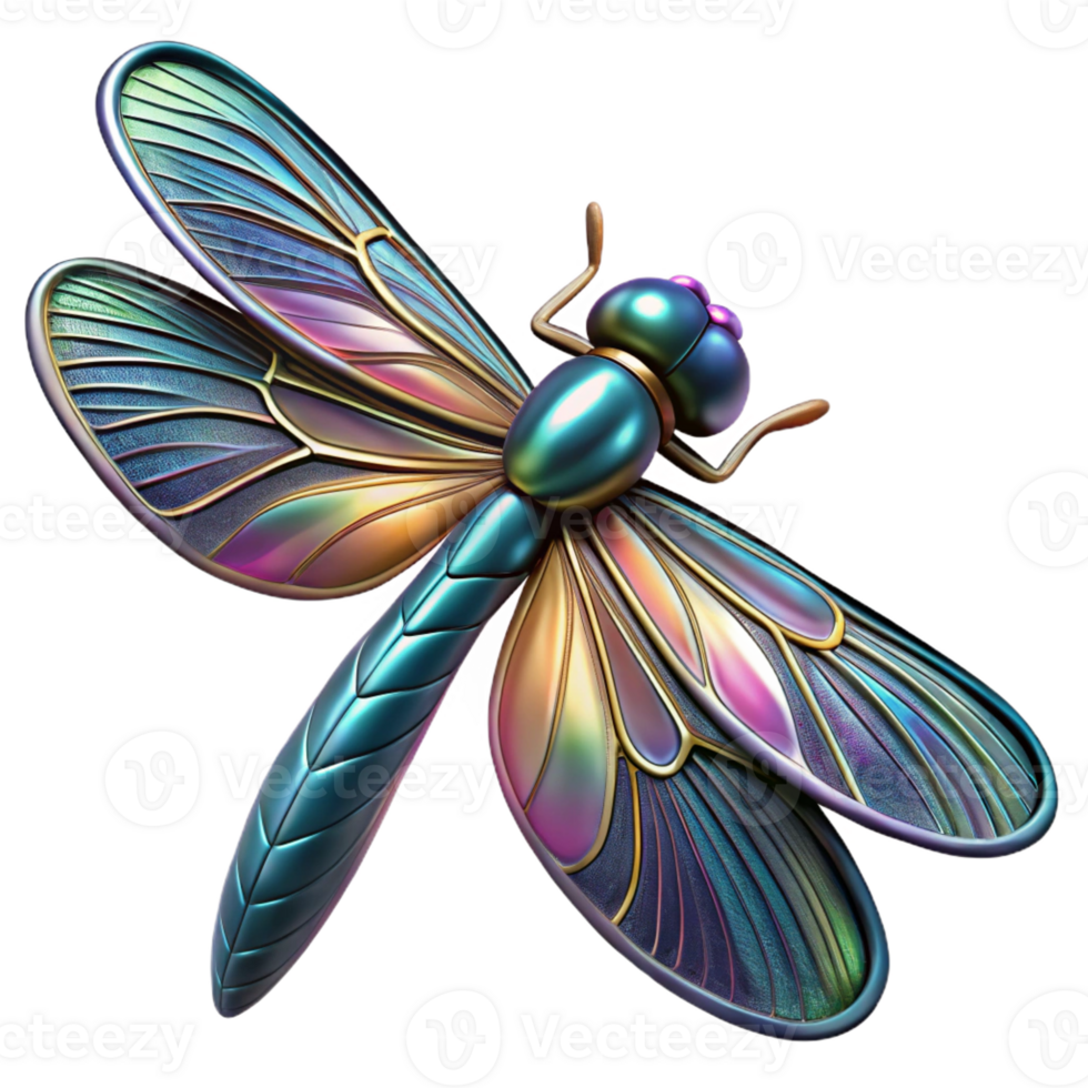 beautiful abstract Dragonfly Wings Iridescent Close-up exclusive png