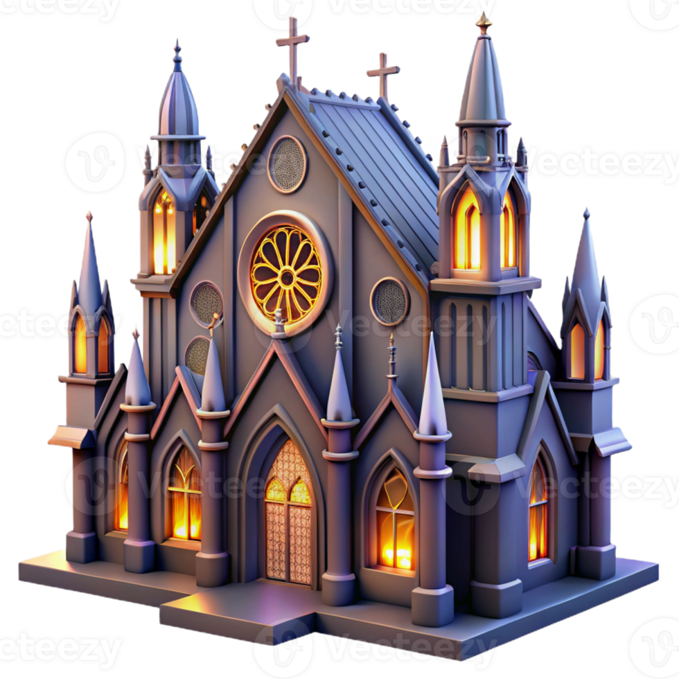 dramatic abstract Gothic Cathedral Stained Glass Windows authentic png