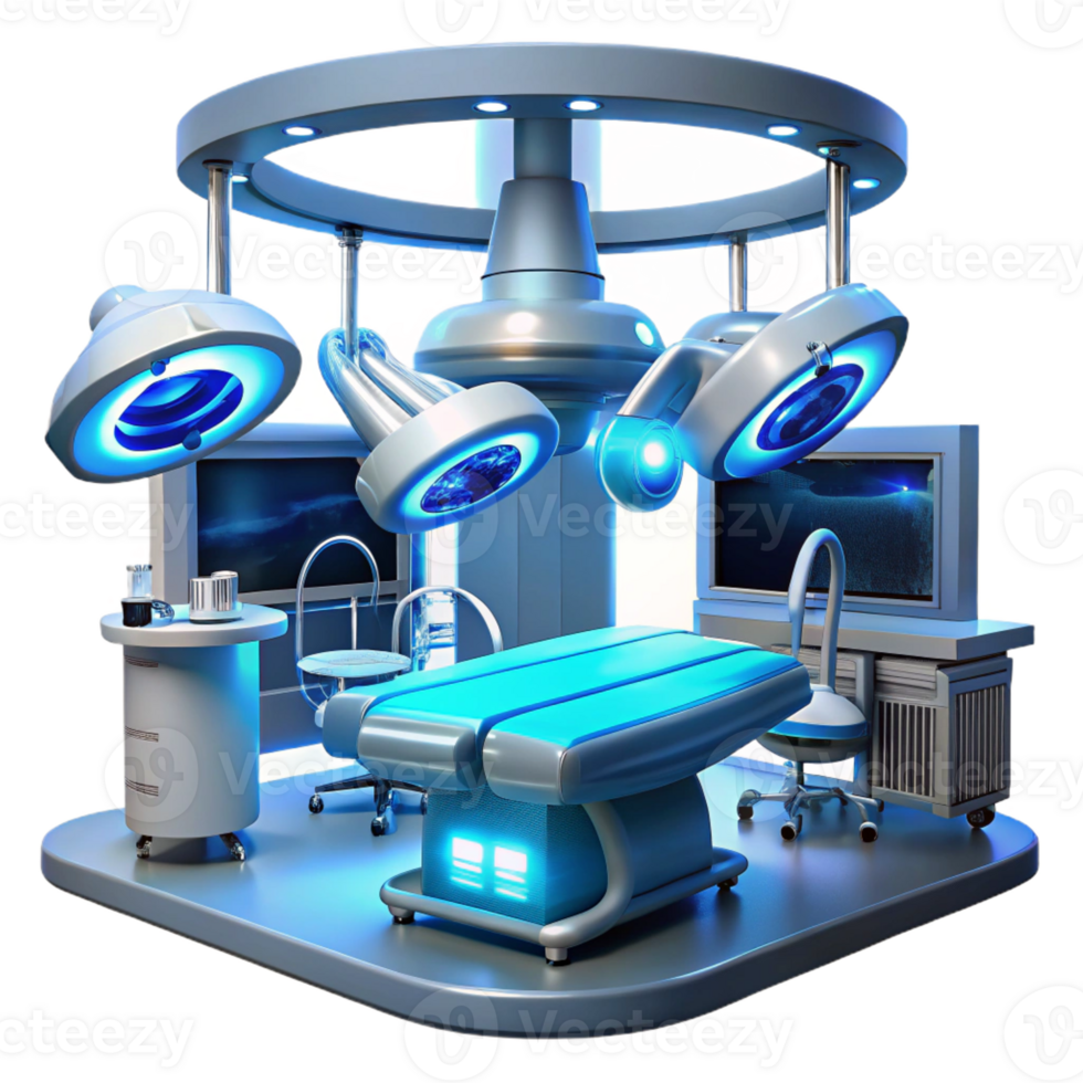 vibrant minimalist A Futuristic Hospital Operating Room Fill exclusive png