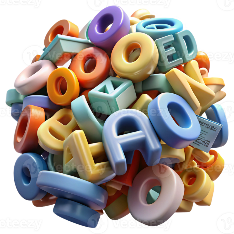 impressive artistic A Chaotic Jumble of Letters and Numbers high resolution png