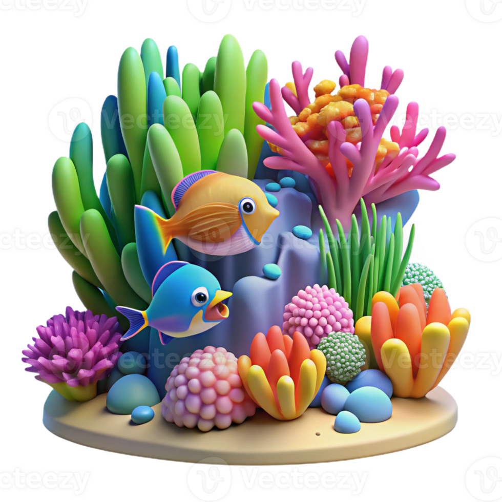 impressive minimalist A Vibrant Underwater Scene with Colorfu exclusive png