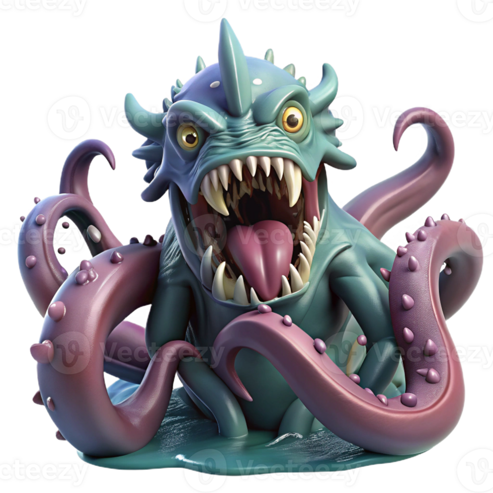 elegant creative The Kraken a Colossal Sea Monster Risin genuine png