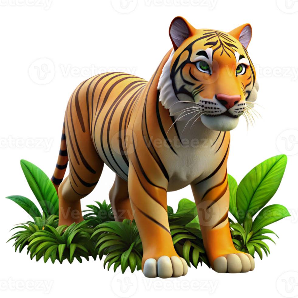 stunning contemporary A Fierce Tiger Stalking Through the Jung high resolution png