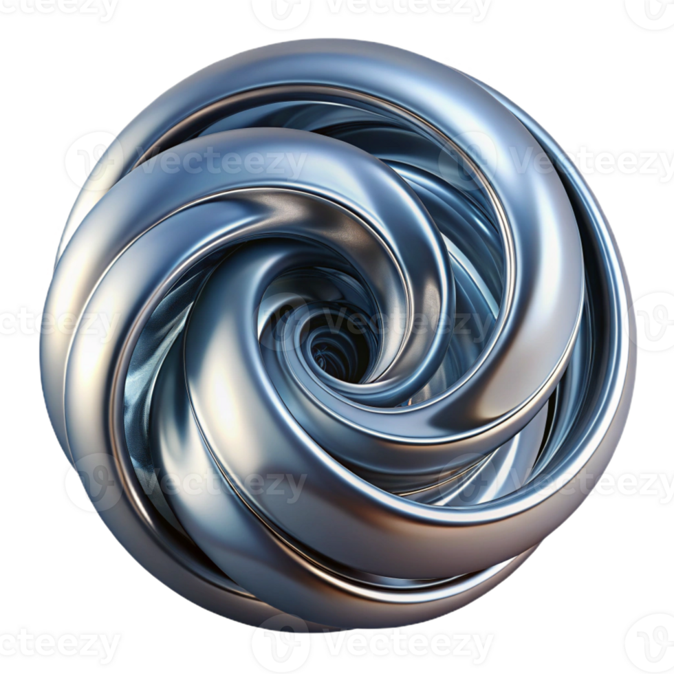 magnificent minimalist A Swirling Vortex of Liquid Metal Refl high quality png