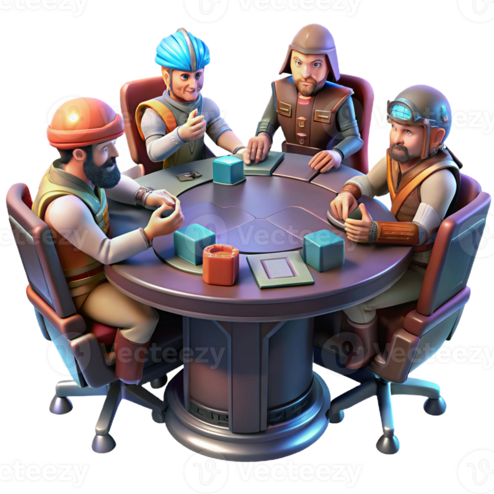 beautiful traditional A Group of Space Pirates Playing Cards Aro genuine png