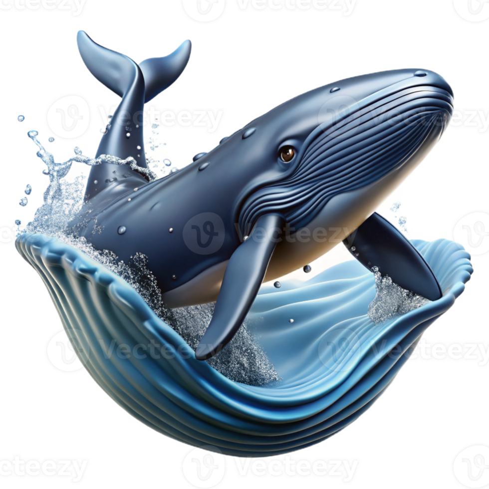 stunning traditional A Majestic Whale Breaching the Ocean Surf original png