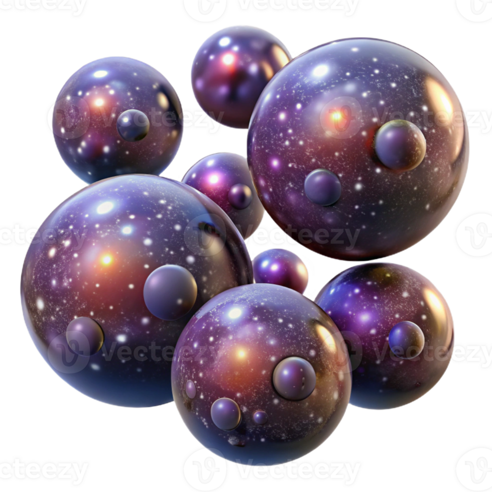 magnificent contemporary A Field of Floating Orbs Each Containing high resolution png