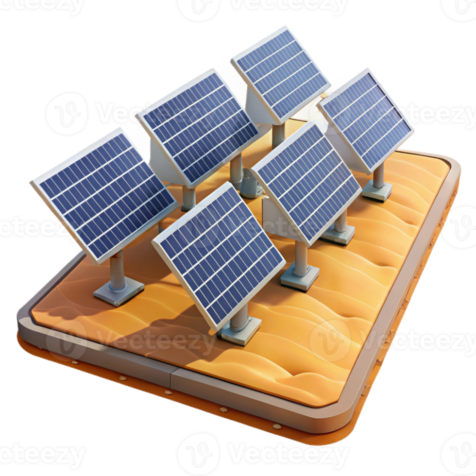 dramatic minimalist A Solar Panel Farm Stretching Across a Vas original png