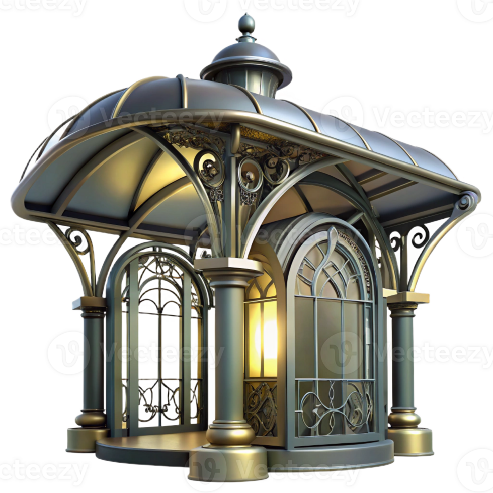 serene modern An Art Nouveau Metro Station Ornate Iron high resolution png