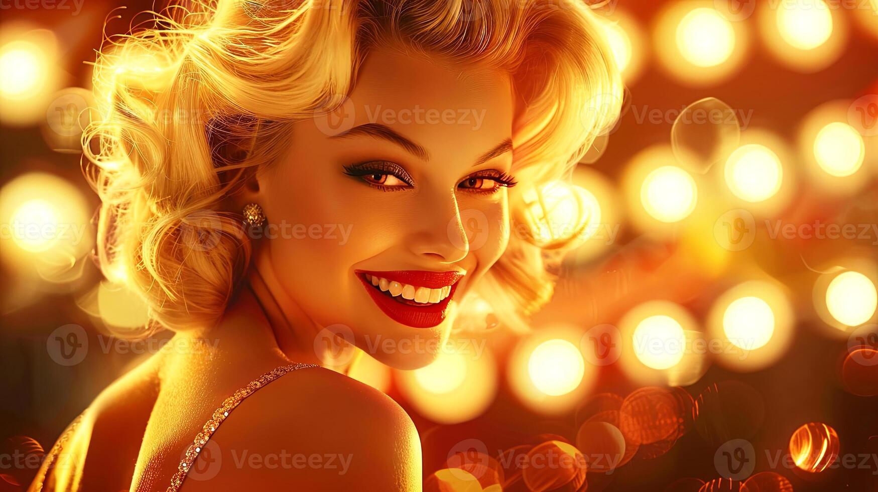 Glamour and elegance shine through in this vintage-inspired portrait photo