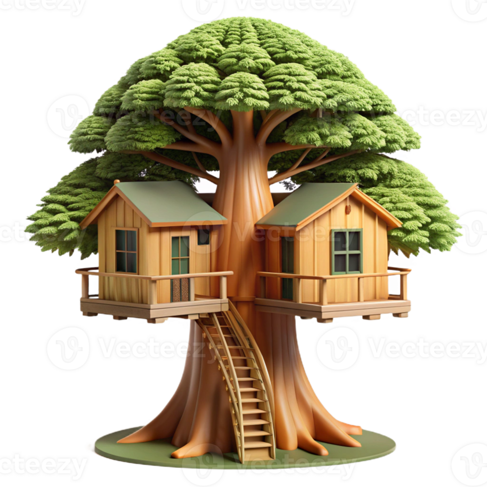 elegant abstract Giant Sequoia Treehouse Integrated Into premium png