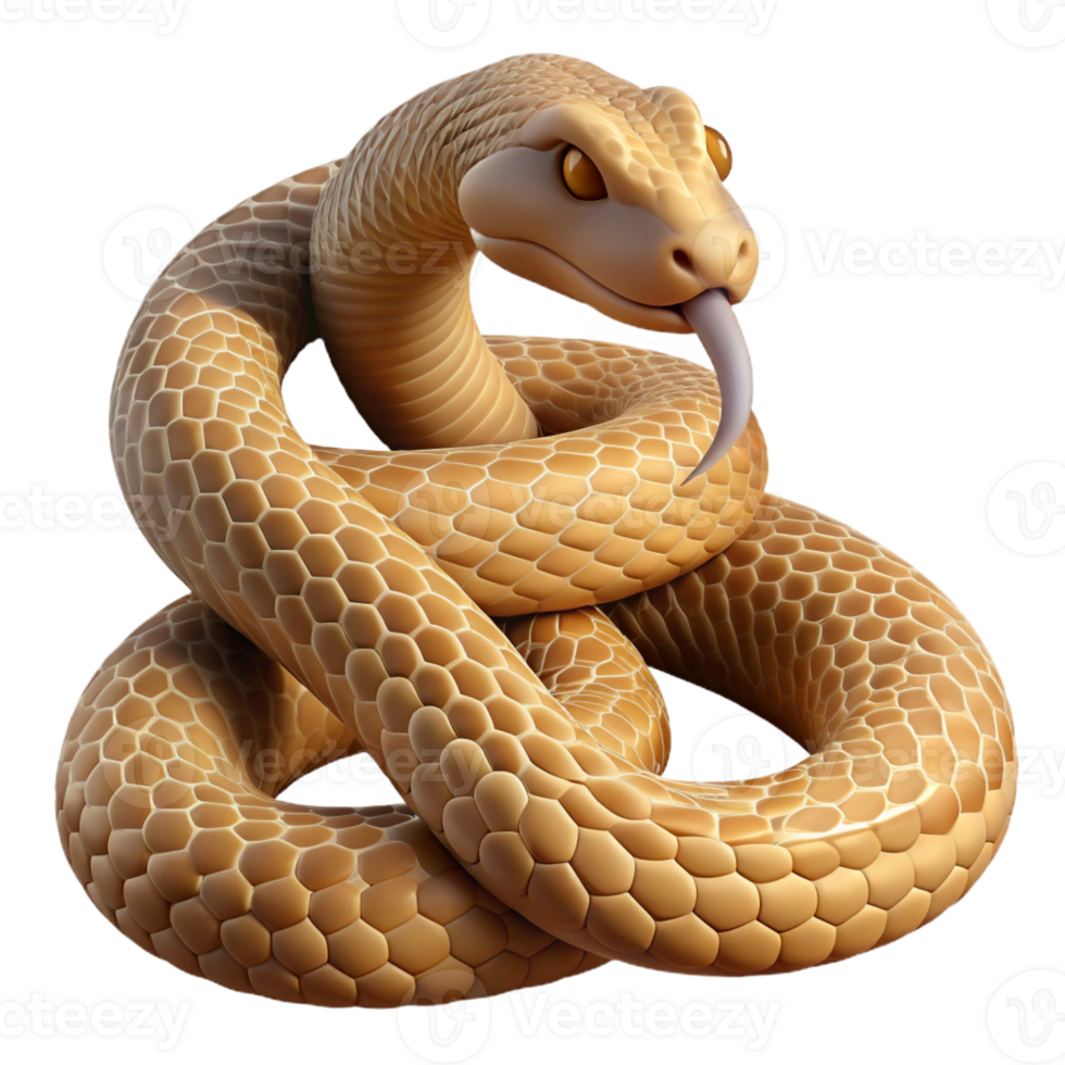 wonderful abstract Coiled Rattlesnake Ready to Strike professional png