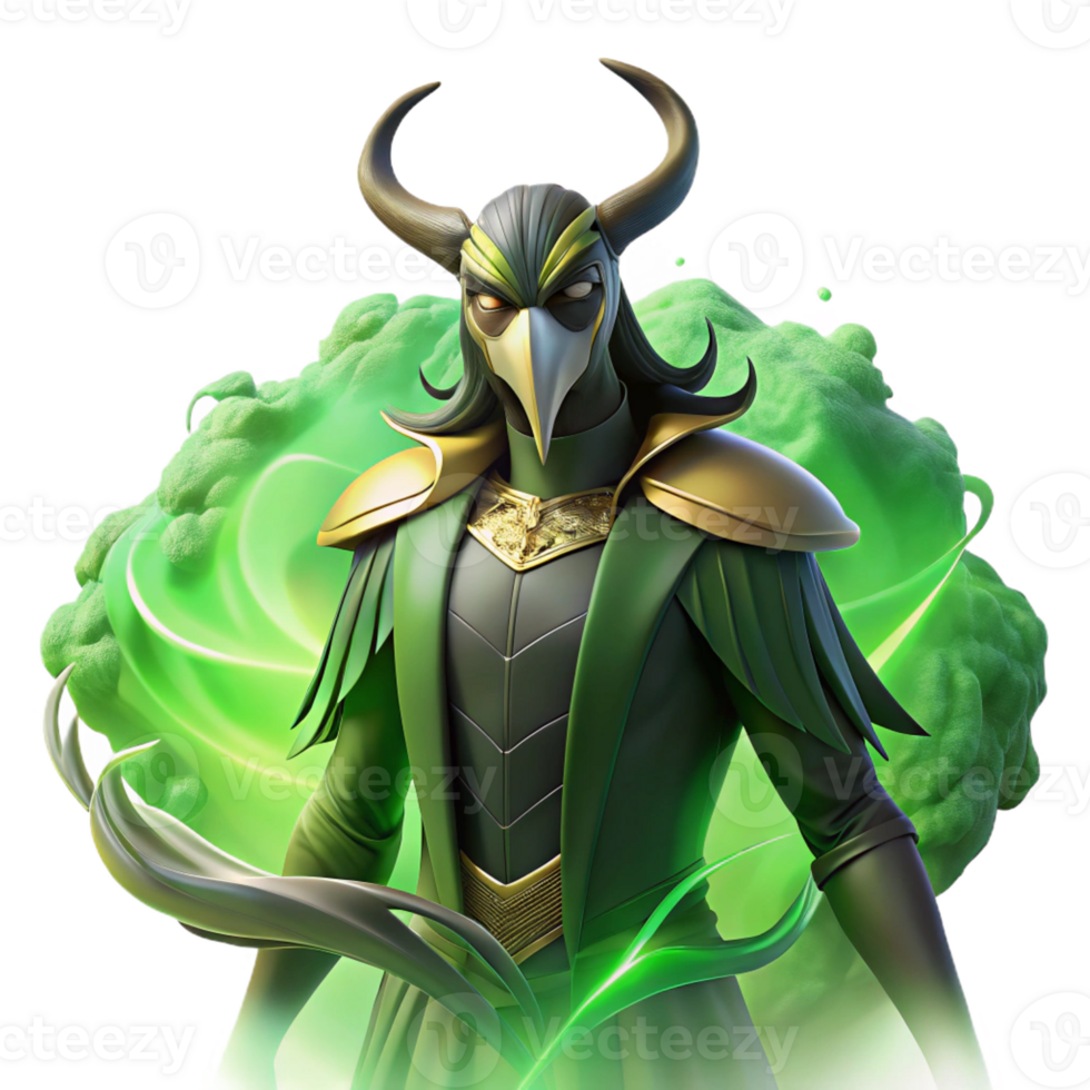 beautiful abstract A Cunning Loki Transforming Into a Raven original png