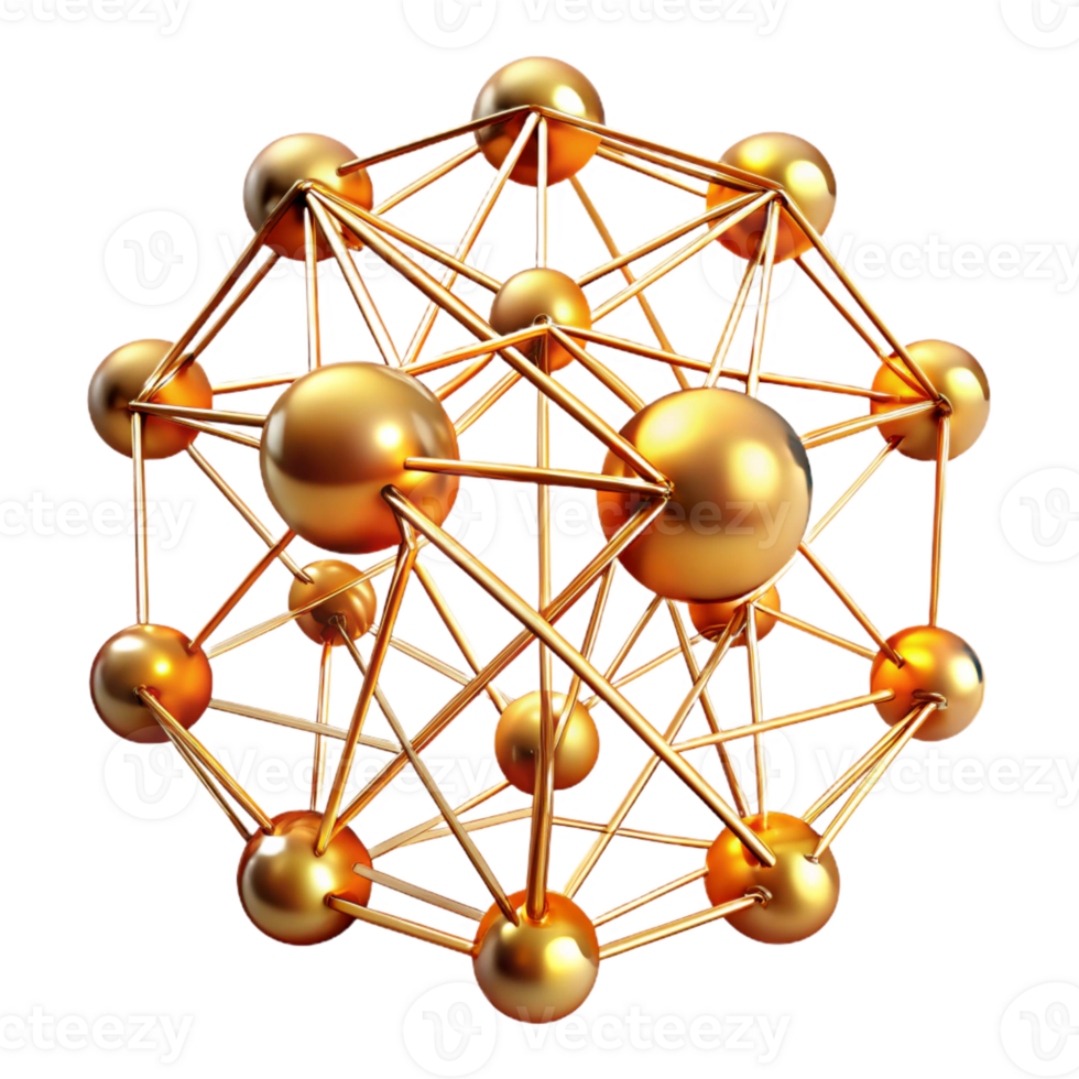 vibrant minimalist Complex Network of Interconnected Lines authentic png