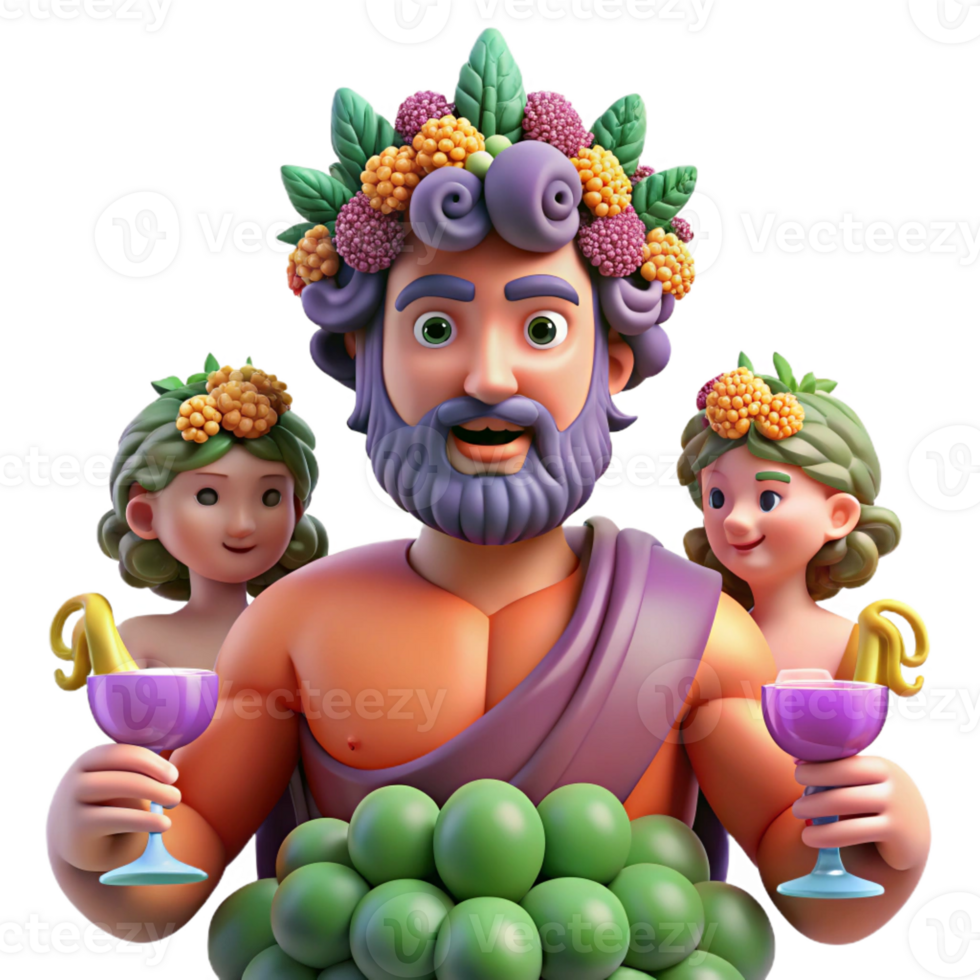 magnificent contemporary Dionysus God of Wine and Revelry Surroun premium png