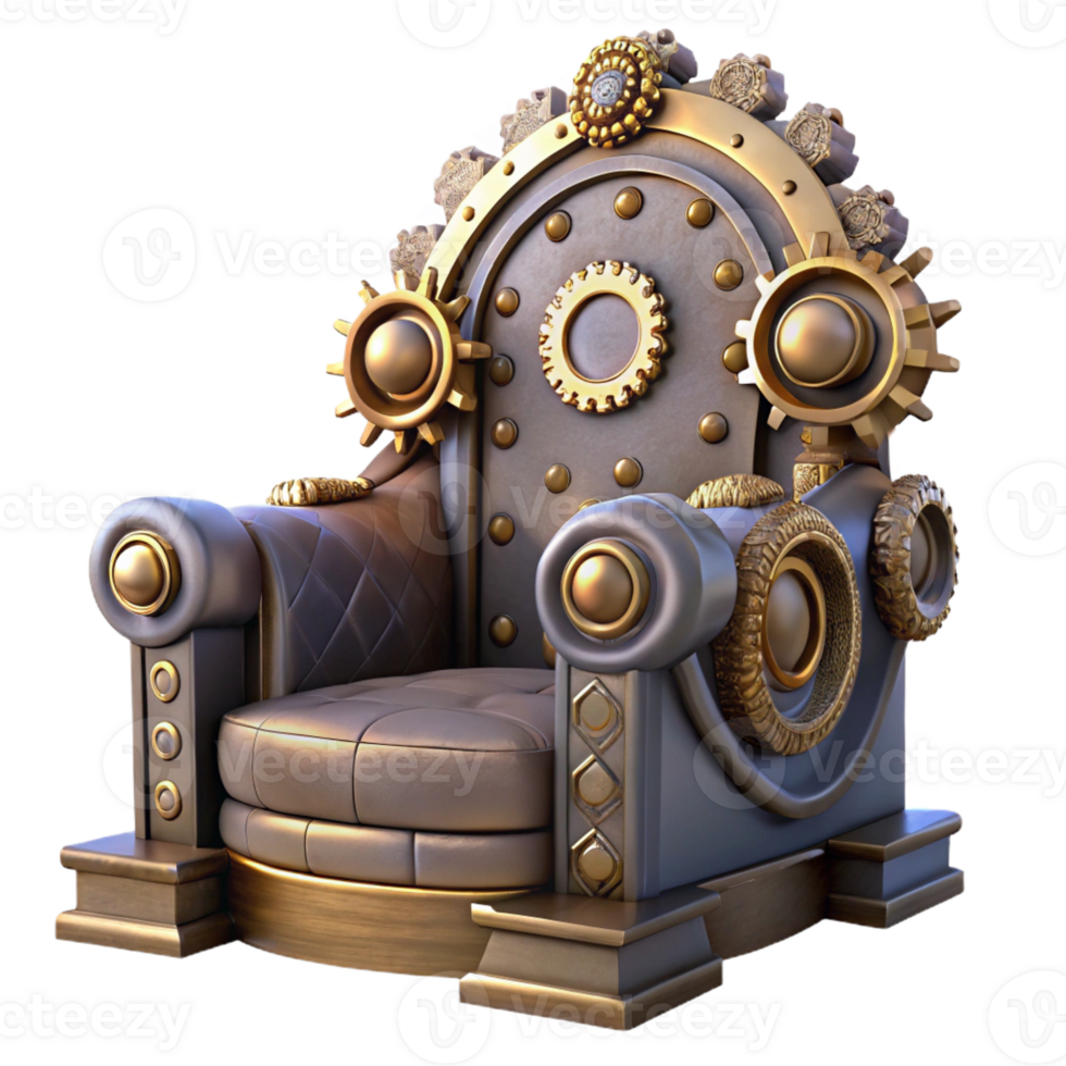 magnificent traditional A Steampunk Throne Ornate Gears and Vel original png