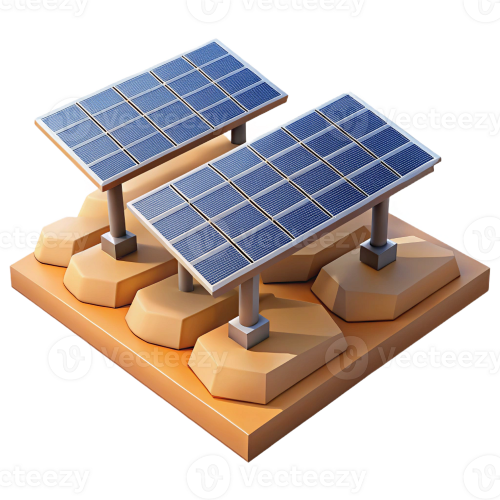 magnificent traditional A Solar Panel Farm Stretching Across a Vas detailed png