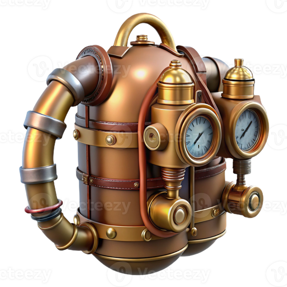 wonderful classic A Steampunk Jetpack Brass and Copper I authentic png