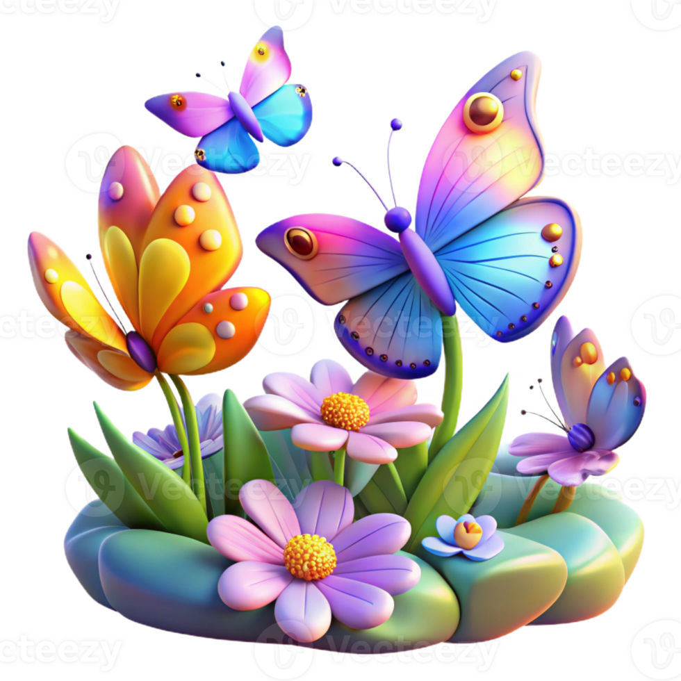 impressive contemporary A Group of Butterflies Fluttering Around original png