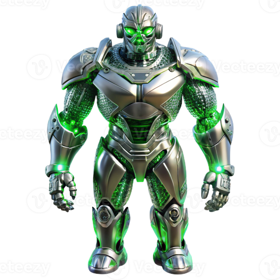 impressive contemporary A Towering Chrome Plated Robot Adorned high resolution png