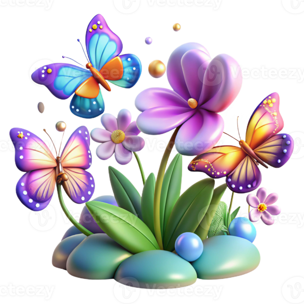 elegant contemporary A Group of Butterflies Fluttering Around genuine png