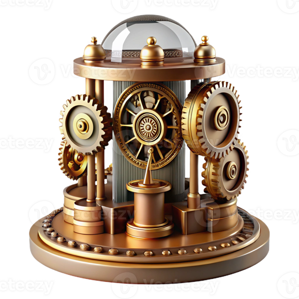 impressive traditional An Intricate Clockwork Tower Steampunk St premium png