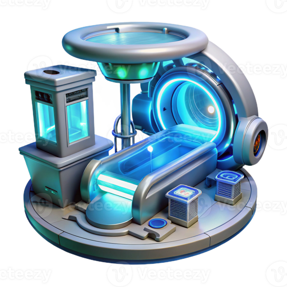 beautiful creative A Futuristic Medical Bay with Holographi exclusive png