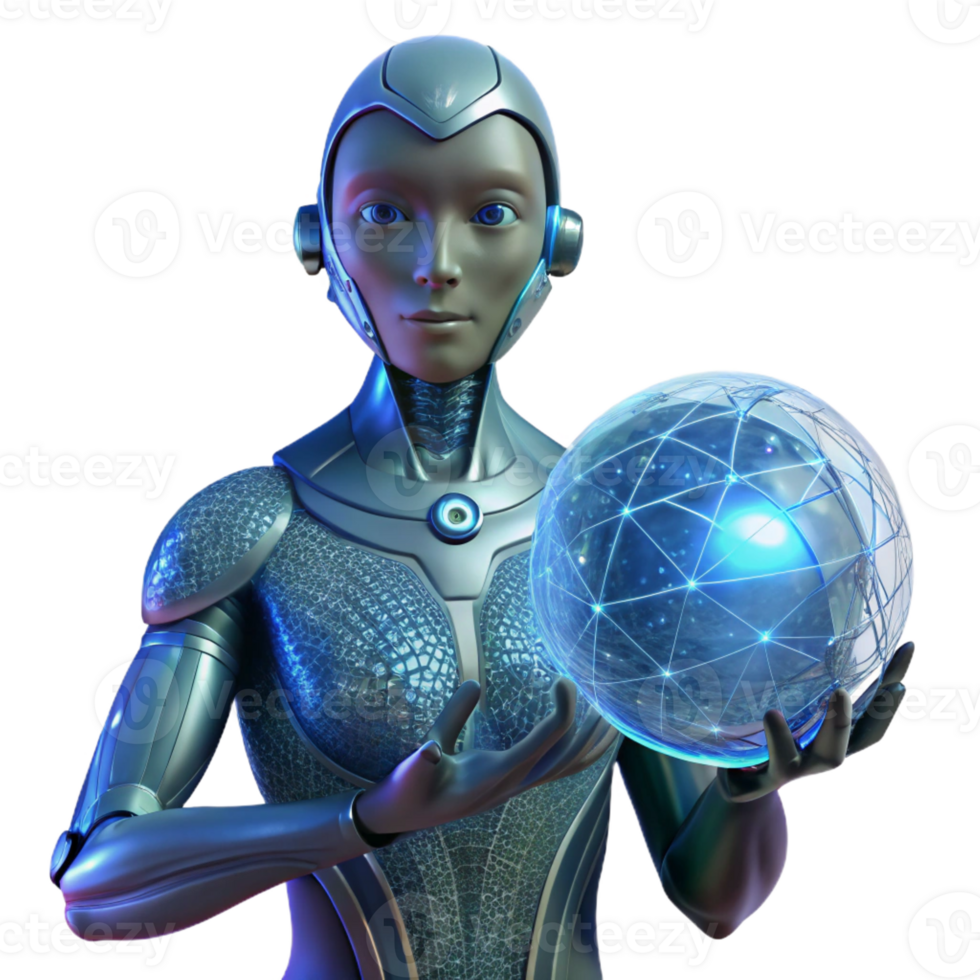beautiful classic A Humanoid Ai Composed Entirely of Flow detailed png