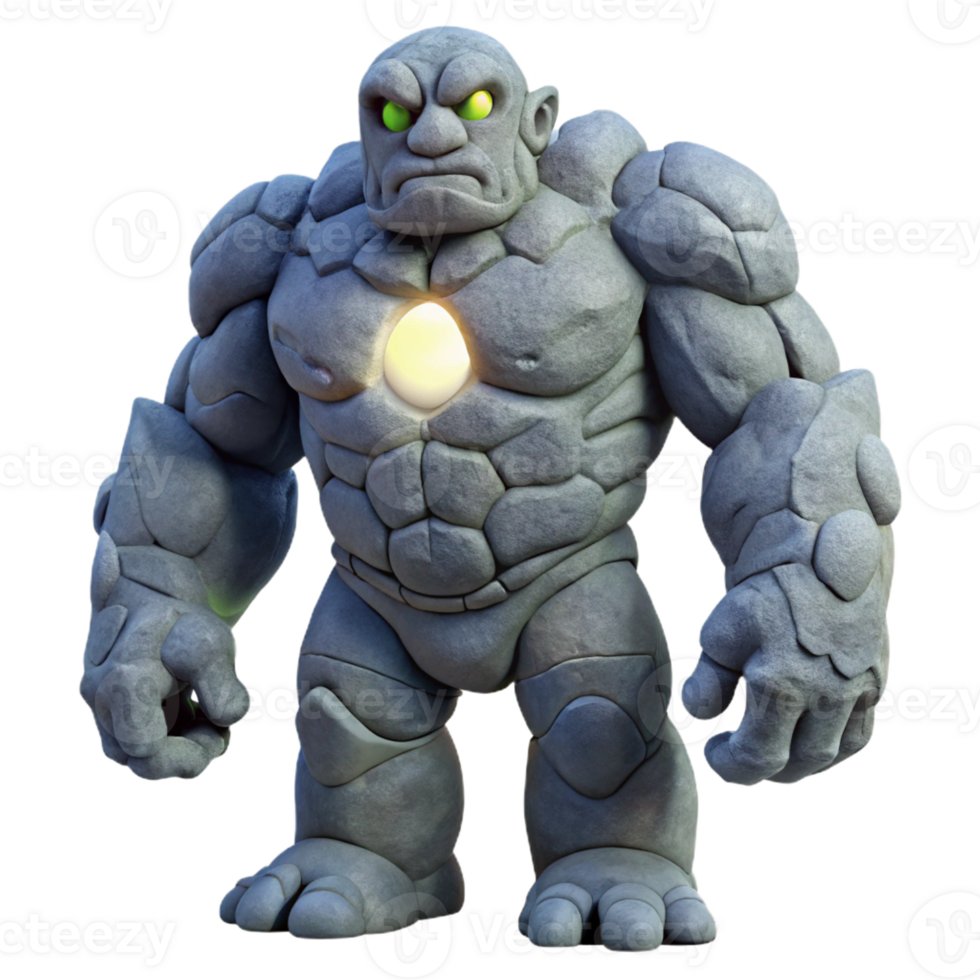 stunning modern A Colossal Golem Made of Ancient Stone Dr premium png