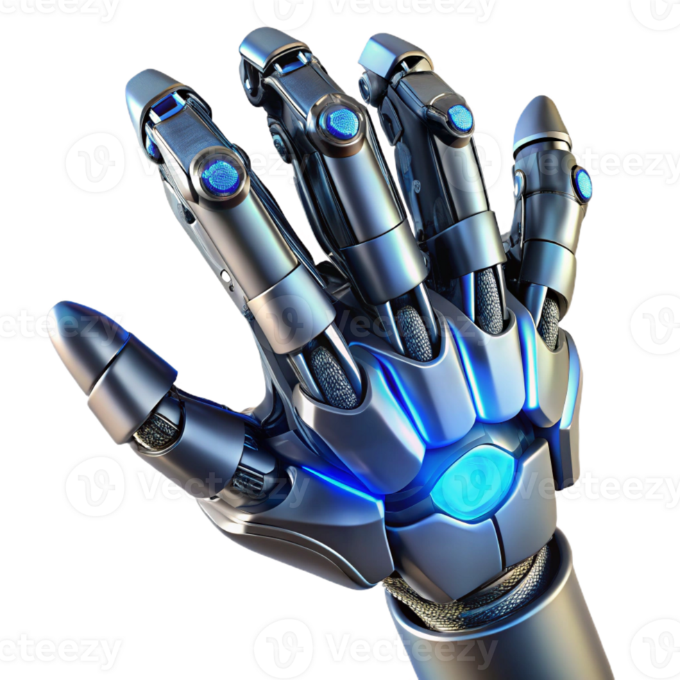 elegant traditional A Bionic Arm Flexing Its Metallic Fingers png