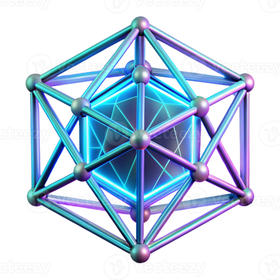 vibrant classic A Network of Interconnected Glowing Li high quality png