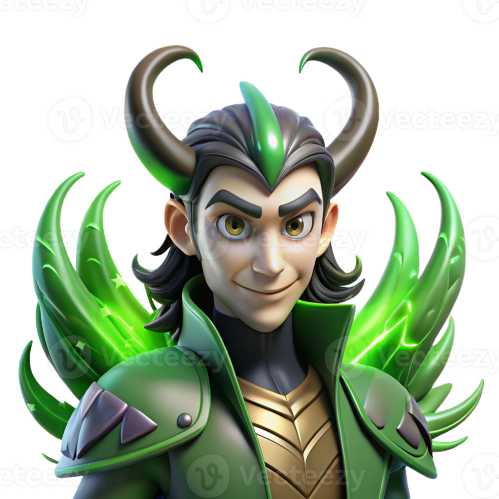 wonderful abstract A Mischievous Loki Transforming Into A 4K png