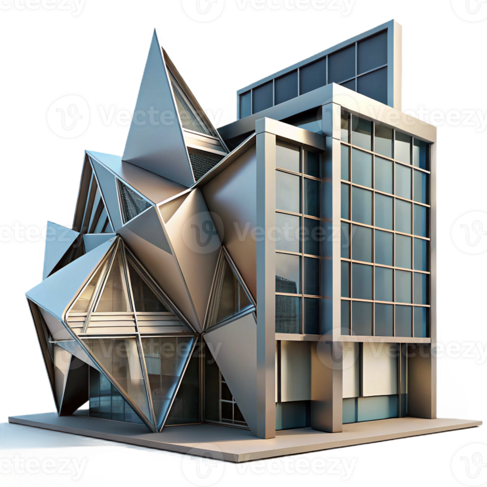 impressive vintage A Deconstructivist Office Building with S premium png
