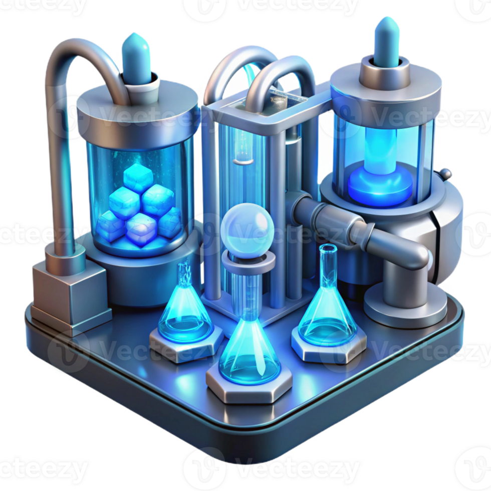 vibrant creative A Crystal Clear Futuristic Laboratory genuine png