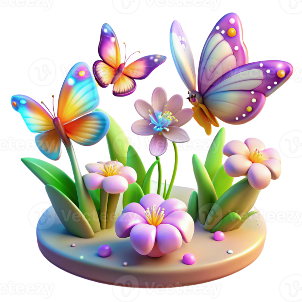 serene traditional A Group of Butterflies Fluttering Around high quality png