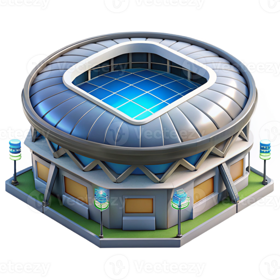 beautiful abstract A Futuristic Sports Stadium with a Retrac professional png