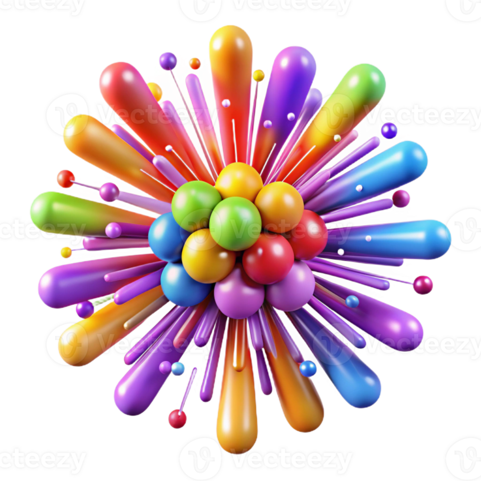 vibrant creative A Dynamic Explosion of Colorful Particles high resolution png