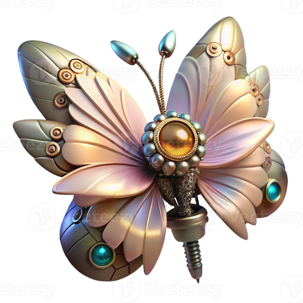 extraordinary vintage Steampunk Butterfly Metal Wings premium png