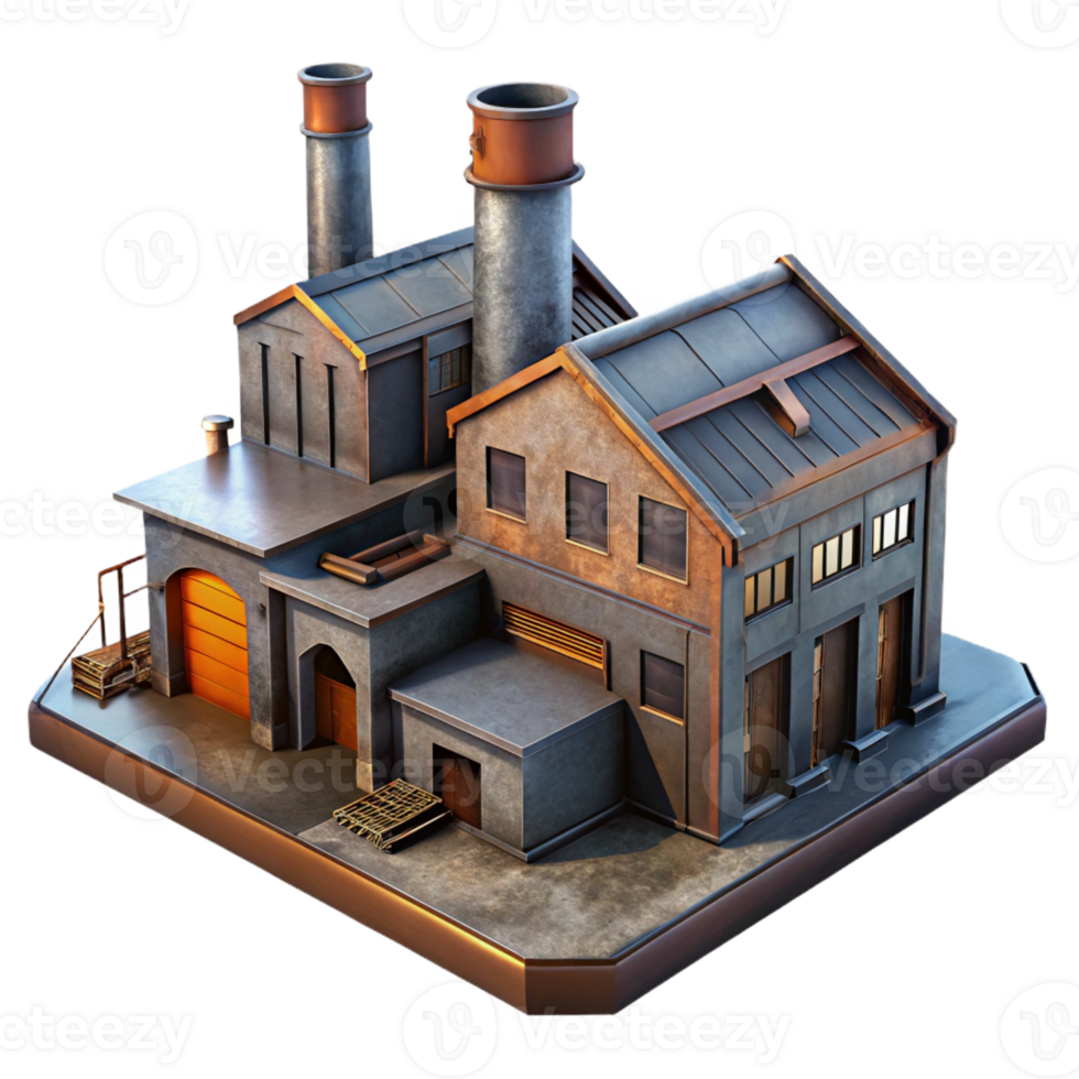 impressive modern An Abandoned Industrial Factory Gritty S premium png