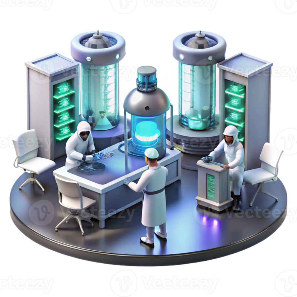 impressive artistic A Futuristic Laboratory Filled with Glo high quality png