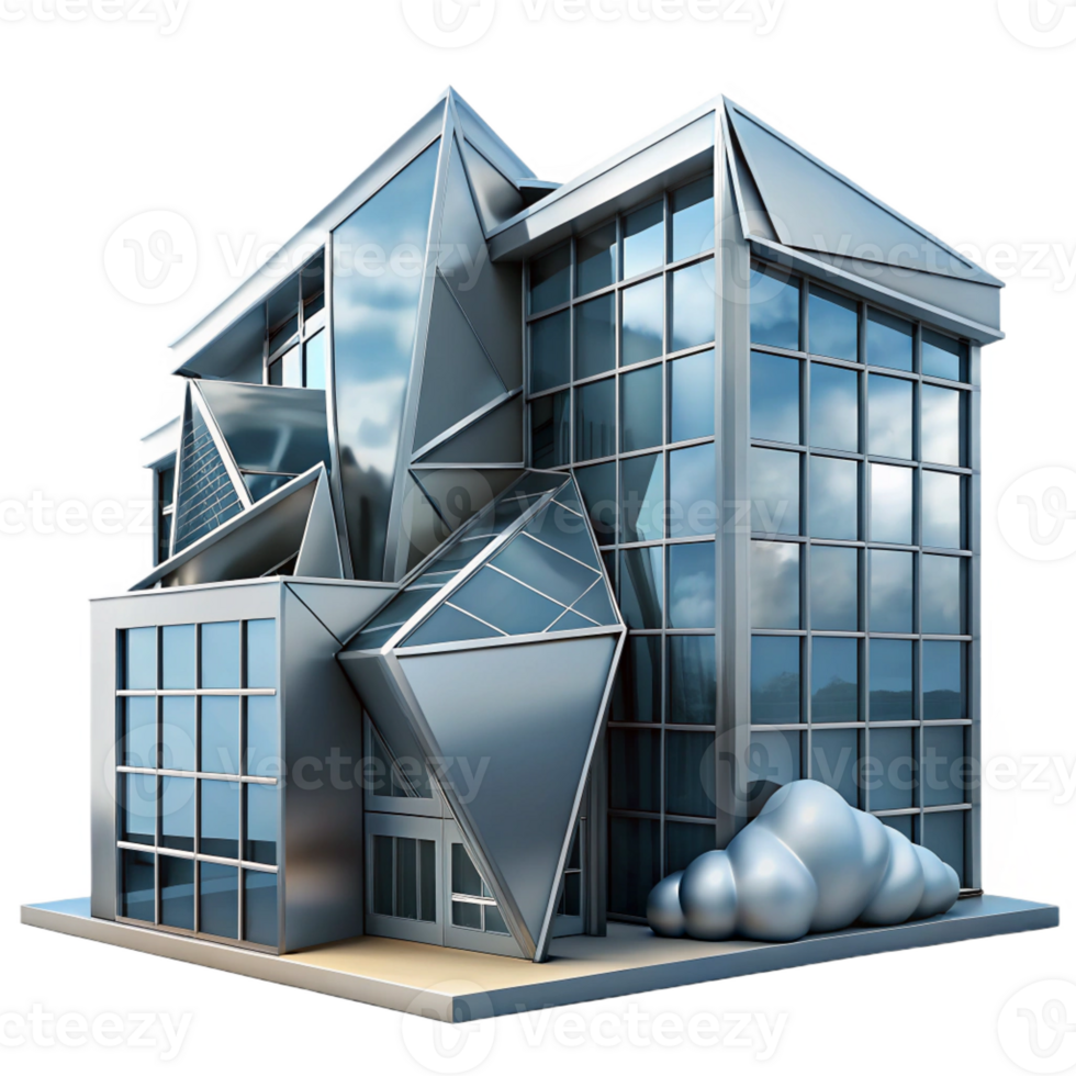 impressive traditional Deconstructivist Office Building Fragment professional png
