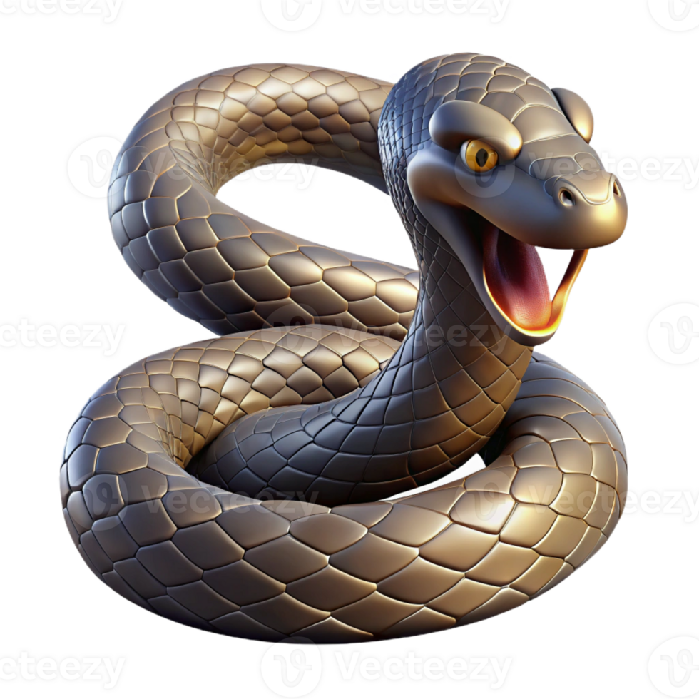 magnificent classic A Coiled Rattlesnake Poised to Strike It authentic png