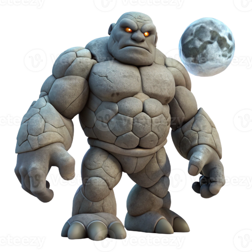 dramatic classic A Colossal Golem Made of Ancient Stone Dr genuine png