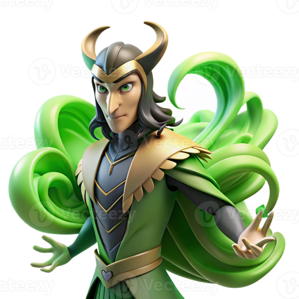 magnificent rustic A Cunning Loki Transforming Into a Raven detailed png