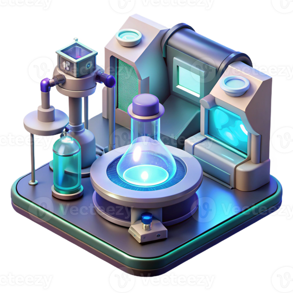 vibrant artistic A Futuristic Laboratory with Glowing Equ detailed png